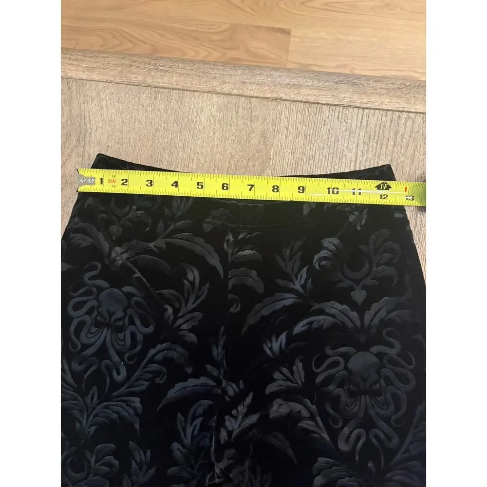 NWOT Womens Gothic Velvet Lace High Waist Flared Bell-bottoms Pants Trousers